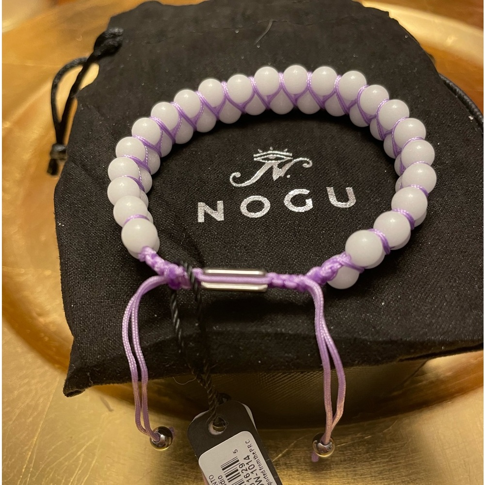 Purple Porcelain Lumos Ceramic Vitality Macrame Bracelet NOGU